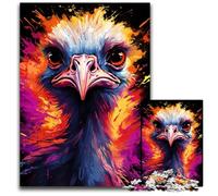 Painting Colorful Ostrich 1000 Piece Jigsaw Puzzle Difficult Puzzles for Adults Perfect DIY Art Decor Or Birthday Gift 1000 PCS(38x26cm)