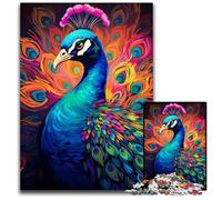 Painting Colorful Peacock Jigsaw Puzzles for Adults 1000 Jigsaw Puzzles for Adults for Travel Lovers & Couples Challenging Toy 1000 PCS(38x26cm)
