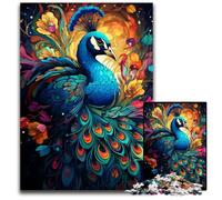 Painting Colorful Peacock Jigsaw Puzzles for Adults 1000 Piece Challenging Puzzles Ideal for Lover Perfect Christmas New Year Valentine's Gift 1000 PCS(38x26cm)