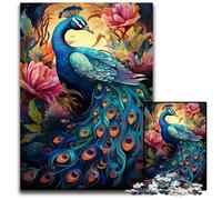 Painting Colorful Peacock Jigsaw Puzzles for Adults 1000 Piece PaperJigsaw Puzzles Perfect for Christmas Halloween Easter New Year 1000 PCS(38x26cm)
