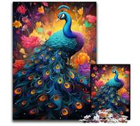 Painting Colorful Peacock Puzzles 1000 Pieces for Adults PaperJigsaw Perfect for Family Gatherings Birthdays Holidays 1000 PCS(38x26cm)