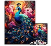 Painting Colorful Peacock Puzzles 1000 Pieces for Adults PaperJigsaw Perfect for Family Gatherings Birthdays Holidays 1000 PCS(38x26cm)
