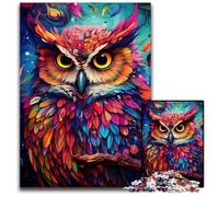 Painting Colorful Planet Owl Jigsaw Puzzles for Adults 1000 Piece Wooden Puzzles for Birthdays And Holidays 1000 PCS(75x50cm)