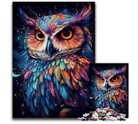 Painting Colorful Planet Owl JigsawPuzzle 1000 Pieces for Adults Difficult Puzzles for Adults Fun at Home Activities Birthday Present Travel Gifts 1000 PCS(38x26cm)
