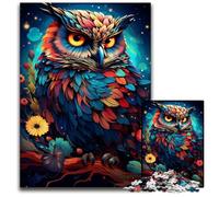 Painting Colorful Planet Owl JigsawPuzzle 1000 Pieces for Adults Difficult Puzzles for Adults Fun at Home Activities Birthday Present Travel Gifts 1000 PCS(38x26cm)