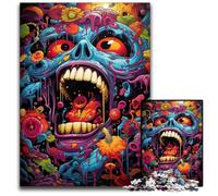 Painting Colorful Skull Art Adult Jigsaw Puzzles 1000 Pieces PaperJigsaw Puzzles for Adults Interactive Family Game DIY Home Decor Brain Challenge Gift 1000 PCS(38x26cm)