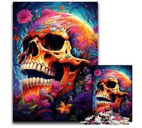 Painting Colorful Skull Puzzles 1000 Pieces for Adults PaperJigsaw for Parents Lovers Friends Age 1000 PCS(38x26cm)