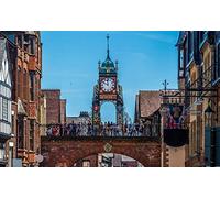 Painting East Gate Clock Chester Landmark Old Building UK Great Britain Colour Talk Painting by Numbers DIY Unique Canvas Oil Painting Kit Digital Painting