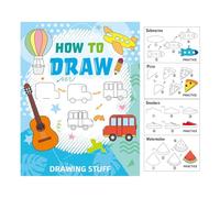 Painting Educational Notebook - 21.5x27.5cm How To Draw Everything, Tutorial | Early Education, Fun Coloring, Simple Linear Art Learning Material For Kids, Development
