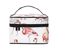 Painting Flamingo Travel Makeup Bag - Elegant and Spacious Cosmetic Organizer for On-The-Go