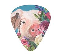 Painting Flower Pig Advanced guitar pick 12 pieces Three thicknesses for bass, electric guitar, acoustic guitar bag