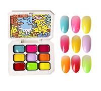 Painting Gel for Nails | 9-Color Gel Nail Polish for Painting,Manicure Silky Art Cosmetics Gradient for Home Salon Beginners Wedding Dating Beach Travel Commuting
