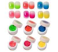 Painting Gel, Sponge Pat Polish, 6 Colors Solid Sponge Paint, Long-Lasting Finish, - Application, Nail Gels for Women Beginner Salon Home, Compact Box Set with Applicator