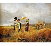 Painting Image Classical artwork Famous painting Sunday Stroll by Carl Spitzweg for Home Decor 60x90cm