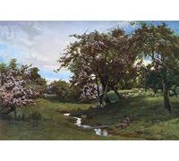 Painting Image Classical Artwork When Nature Painted All Things Gay by Alfred William Parsons for Home Decor 60x90cm