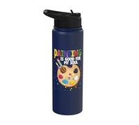 Painting is Good for My Soul Color Palette Joy Stainless Steel Insulated Water Bottle