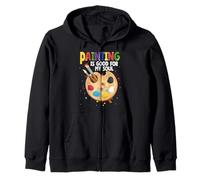 Painting Is Good For My Soul Color Palette Joy Zip Hoodie