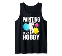 Painting is My Hobby Paintball Player Paint Shooting Air Gun Tank Top