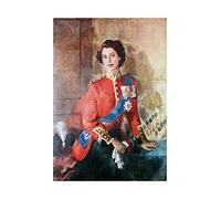 Painting Kanelba Queen Elizabeth II England Picture Wall Art Print A4 and A3
