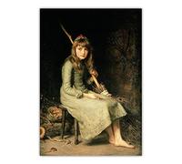 Painting Kits John Everett Millais Cinderella 1881 DIY 5D Full Drill Dots Paintings Picture Arts Home Wall Decor16*20In