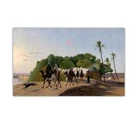Painting Kits Leaving The Oasis By Jean Leon Gerome DIY 5D Full Drill Dots Paintings Picture Arts Home Wall Decor20*24In