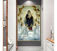 Painting Kits William Adolphe Bouguereau The Virgin with Angels DIY 5D Full Drill Dots Paintings Picture Arts Home Wall Decor20*24In