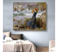 Painting Kits William Waterhouse《Miranda-The Tempest》 DIY 5D Full Drill Dots Paintings Picture Arts Home Wall Decor16*20In
