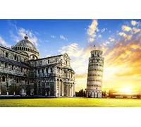 Painting Leaning Tower of Pisa Sunset Evening Pisa Italy Colour Talk Painting by Numbers DIY Unique Canvas Oil Painting Kit Digital Painting