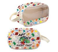 Painting Makeup Bag Artists Gifts Art Attack in Progress Art Teacher Gifts Artist Cosmetic Bag with Zipper Makeup Pouch Bag