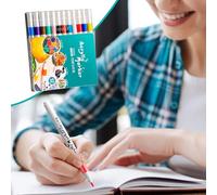Painting Markers For Kids, Fine Tip And Brush Tip Pens, Colors Art Supplies, Waterproof Crafts Quick-Drying Pen For Paper, Pottery, Stones, Backpacks, Glass
