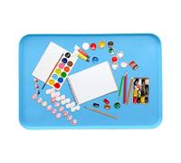 Painting Mat for Crafts - 61x40cm Creative Activity Board with Elevated Edges Multipurpose Clay Art Tray Durable Spill Guard Heat Resistant Flexible Craft Pad Suitable for Mold Casting Jewelry