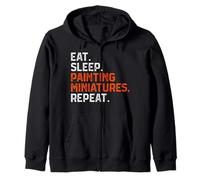 Painting Miniatures Miniature Paint Tabletop Hobbyist Funny Zip Hoodie