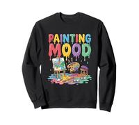 Painting Mood Colorful Painter Palette Easel Sweatshirt
