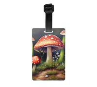 Painting Mushroom Print Luggage Tag Suitcases Identification Labels Set Travel Bag Backpack Suitcase Tags