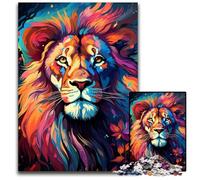 Painting of Colorful Lion JigsawPuzzle 1000 Pieces for Adults Paper Puzzles Challenging Brain Teaser for Teenagers Family Game Night Fun 1000 PCS(38x26cm)