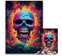 Painting of Colorful Skulls Jigsaw Puzzle 1000 Pieces Puzzles for Adults Brain Teaser & Home Decor Perfect 1000 PCS(38x26cm)