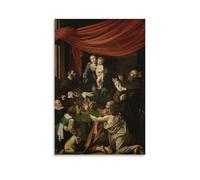 Painting Portrait Study Caravaggio Madonna of The Rosary Wall Art Prints Poster Canvas Poster Wall Art Picture Prints Hanging Photo Decor Home Posters Artworks 16x24inch(40x60cm)
