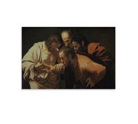 Painting Portrait Study Caravaggio The Incredulity of Saint Thomas Wall Art Prints Poster Canvas Wall Art Prints Poster Photo Picture Painting Posters Room Decor 08x12inch(20x30cm)