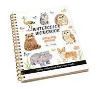 Painting Practice Book, Wildlife Theme Art Workbook, Easy Color Fill with Outline Drawing Pages, Compact Paper Pad Set, Art Workbook with Fun Style, Painting Book for Travel and Home