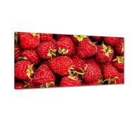 Painting printed on canvas Wall Art Decor 120x60cm Juicy ripe raspberries No. H10732M_PC3BX
