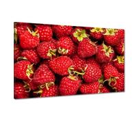 Painting printed on canvas Wall Art Decor 120x80cm Juicy ripe raspberries No. H10732M_PC3X