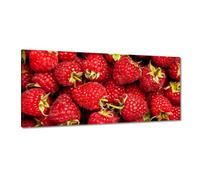 Painting printed on canvas Wall Art Decor 150x70cm Juicy ripe raspberries No. H10732M_PC3BI