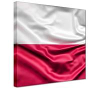 Painting printed on canvas Wall Art Decor 20x20cm Flag - Poland No. H10639M_PC1AZ