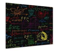Painting printed on canvas Wall Art Decor 210x195cm Colorful math patterns - Classroom theme No. H10679M_PC7F