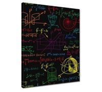 Painting printed on canvas Wall Art Decor 40x50cm Colorful math patterns - Classroom theme No. H10679M_PC1Q