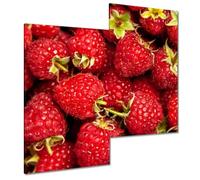 Painting printed on canvas Wall Art Decor 60x60cm Juicy ripe raspberries No. H10732M_PC2J
