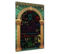 Painting printed on canvas Wall Art Decor 60x90cm Colorful math patterns - Classroom theme No. H10679M_WKPC1M