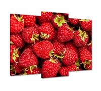 Painting printed on canvas Wall Art Decor 90x70cm Juicy ripe raspberries No. H10732M_PC3C