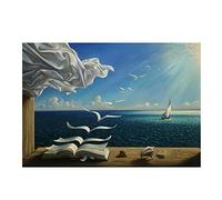 Painting Salvador Dali Frame Pop Art Picture Deco, Canvas Art Living Room Decoration - Ready to Hang 80x120cm With Frame