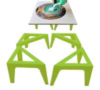 Painting Stands for Canvas - 4-Piece Triangular Support Stand Set for Fluid Acrylic Pouring | Beginner Drawing Board Bracket & Paint Rack for Kids and Art Students | Portable ABS Painting Tool